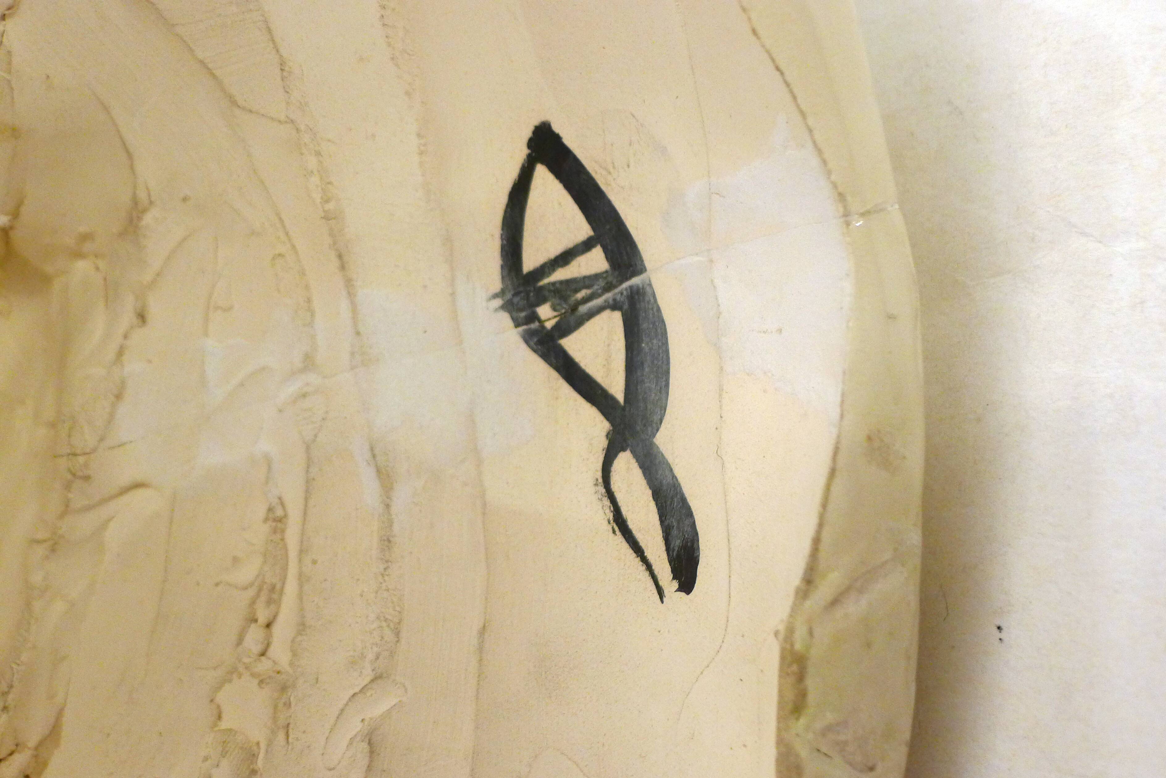 Mid-century Bathing Woman sculpture, ceramic piece.