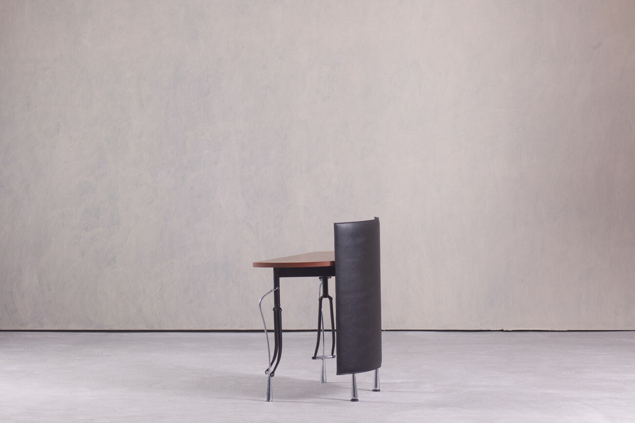 Postmodern small ‘La Vuelta’ desk by Perry King and Santiago Miranda for Akaba, Spain, 1980s