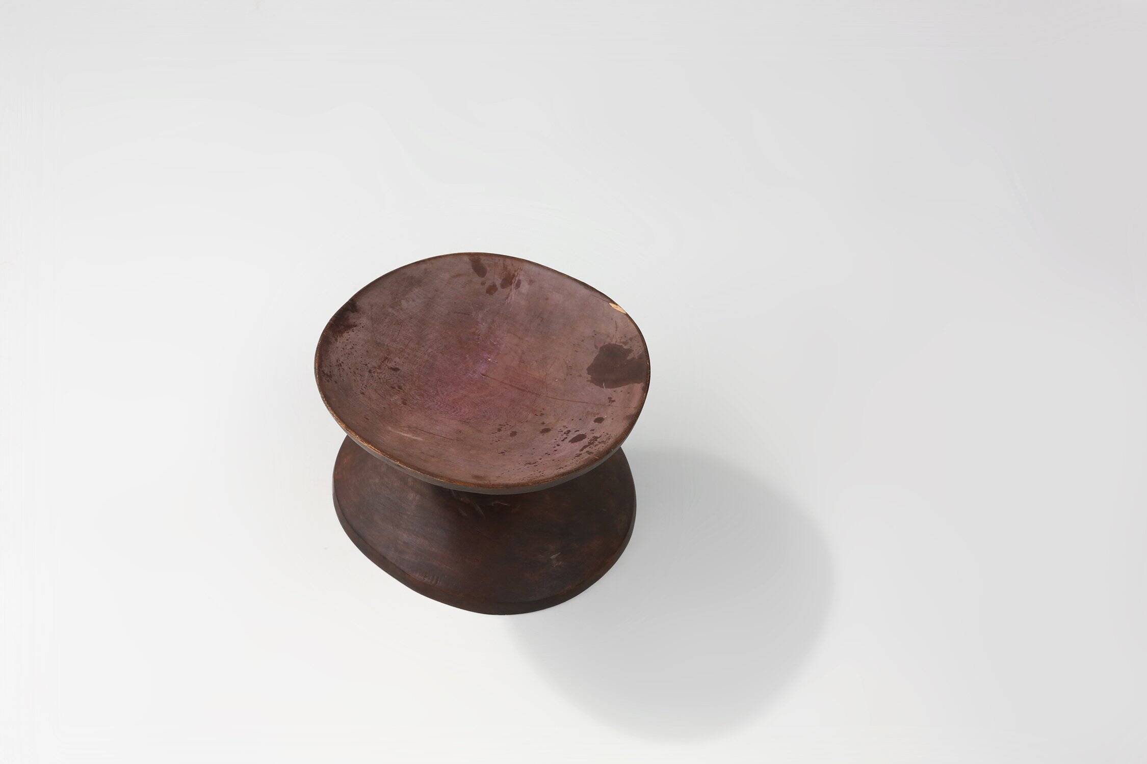 Large African Tree Trunk Bowl in Oak, 1950s
