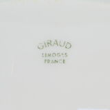 Oval dish in handmade porcelain of LIMOGES GIRAUD