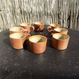 Set of 8 stoneware coffee cups