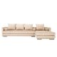 Corner sofa kopenhaga beige velour, scandinavian design