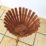Bamboo Cache Pot on Vintage Stand