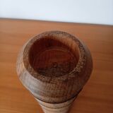 Hand-turned beechwood candle holder
