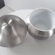 Vintage pear ice bucket in brushed aluminum 60s 70s italy