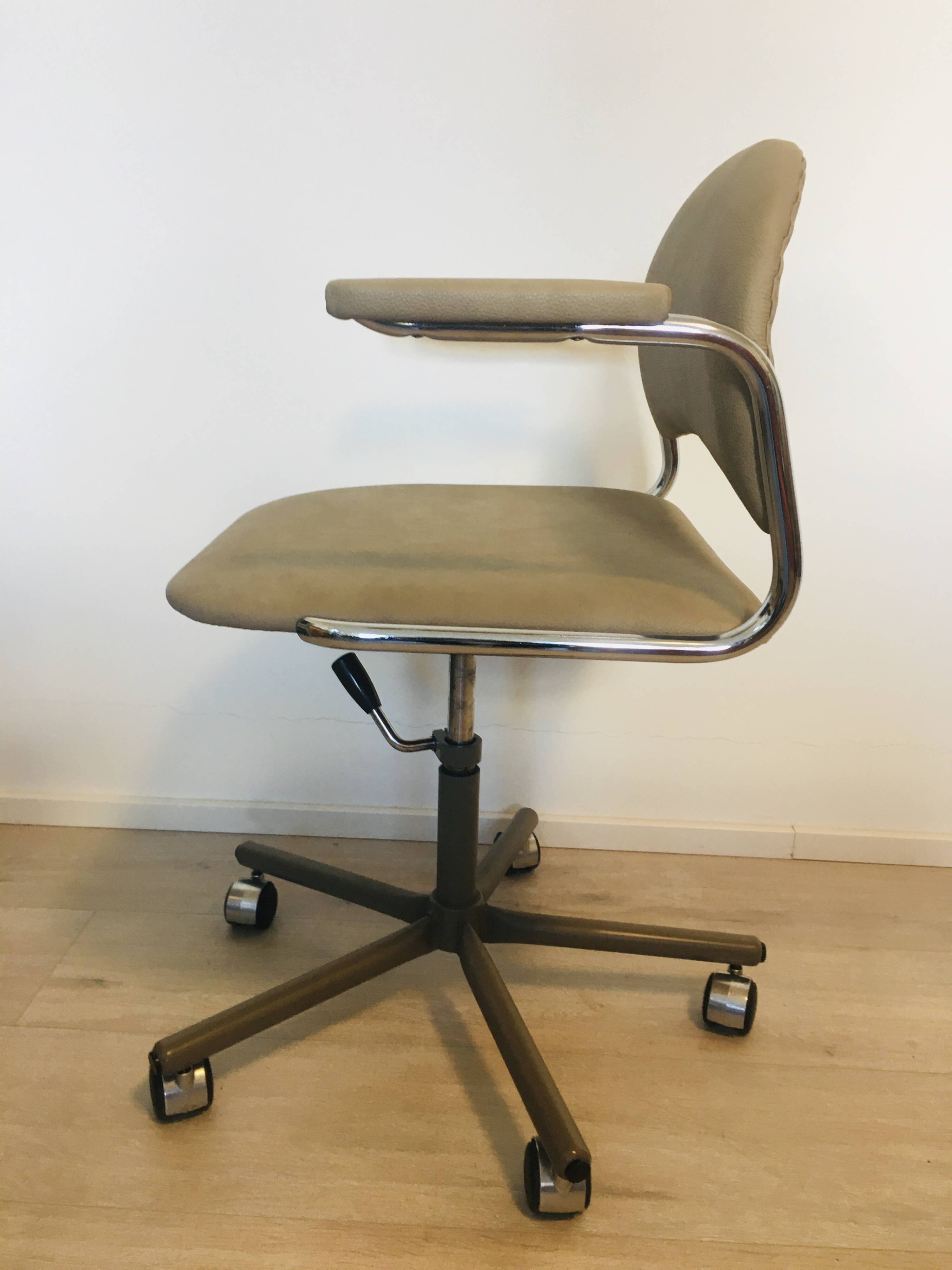 Vintage Biege Office Arm Chair from Kovona Model K-107, Czechoslovakia 1970’s