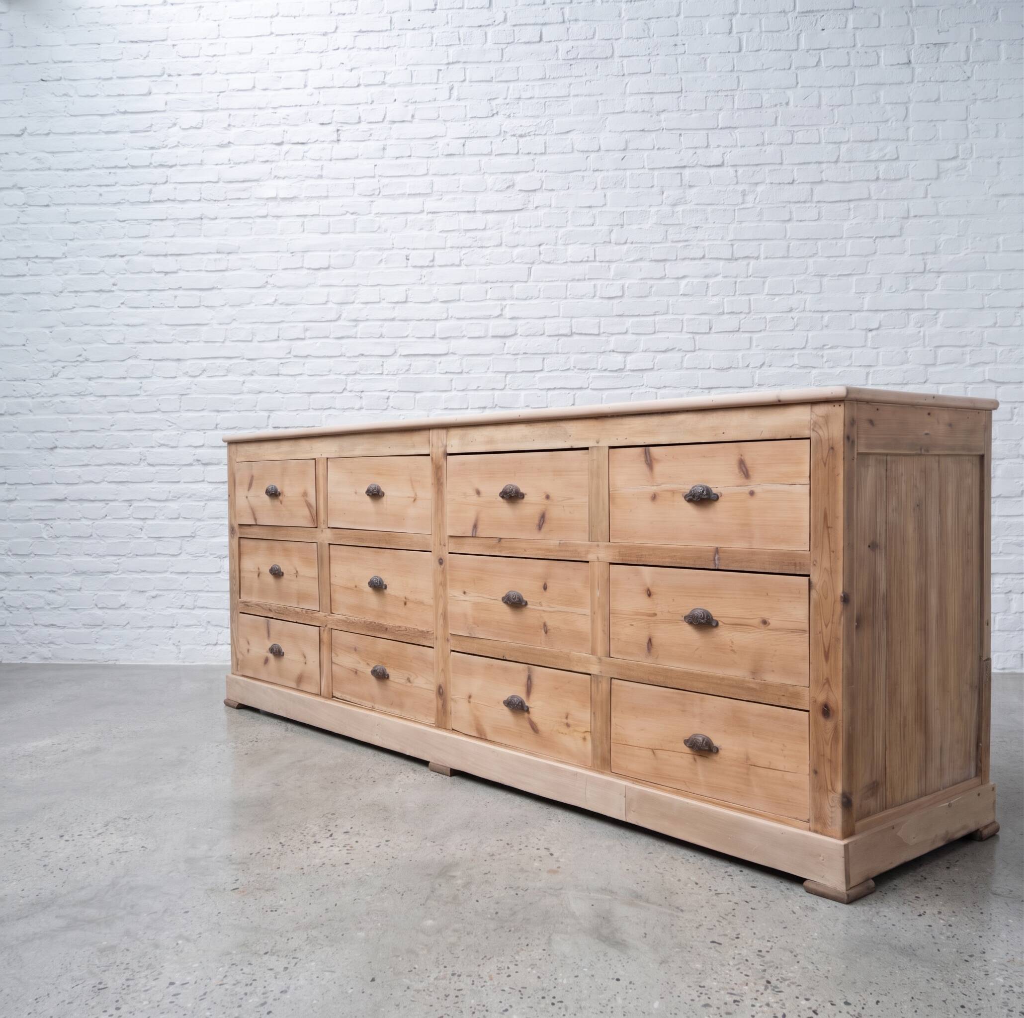Antique commercial drawer unit from the early 20th century.