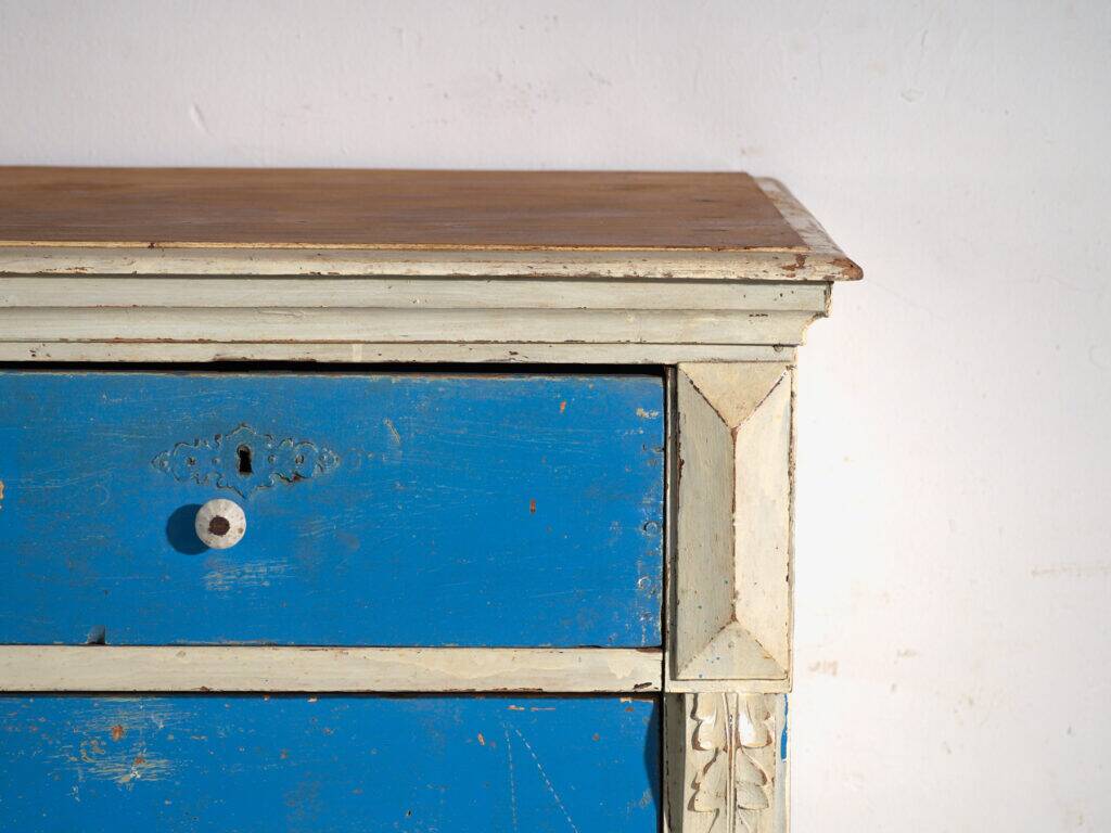 Antique painted pine commode – Central Europe, circa 1890