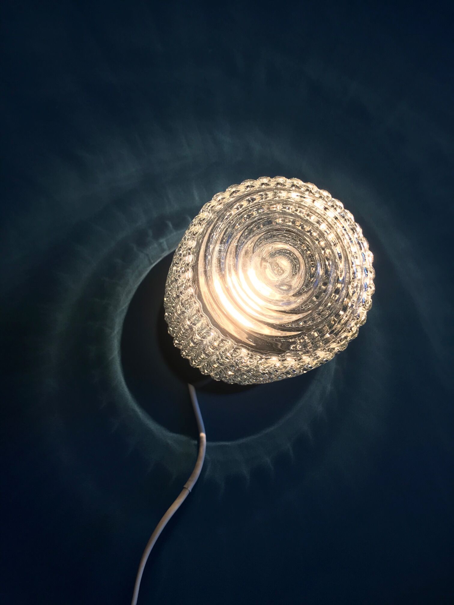 Moulded glass sconce