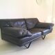 Durlet, Blue Leather Sofa, Model Cornelius, 1980s