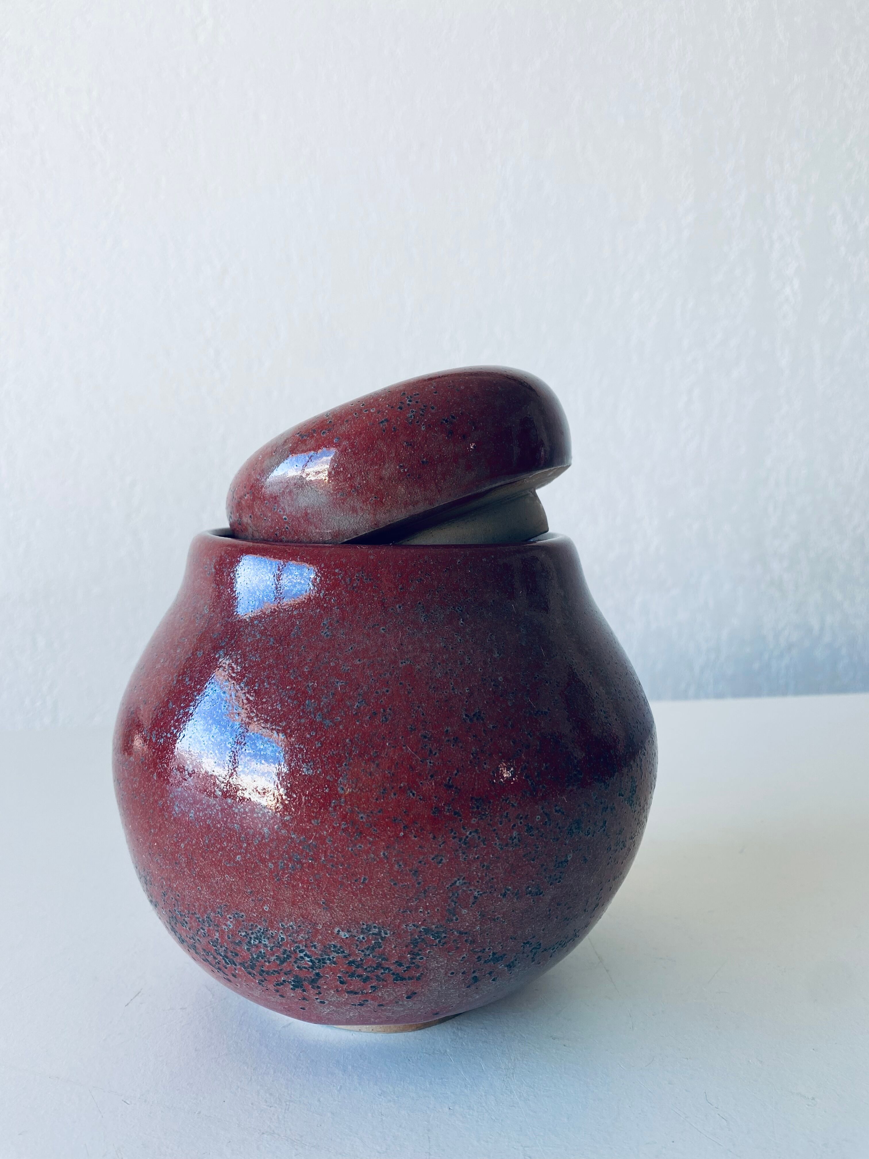 Ceramic candy box signed