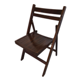 Vintage dark wood folding chair