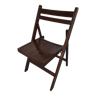 Chaise pliante bois foncé vintage