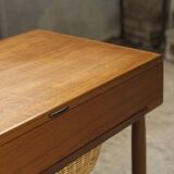 Teak sewing table by Ejvind A. Johansson
