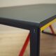 Acacia desk, Italian design, 1980s, production: Italy