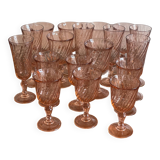 Set of 18 Rosaline stemmed glasses