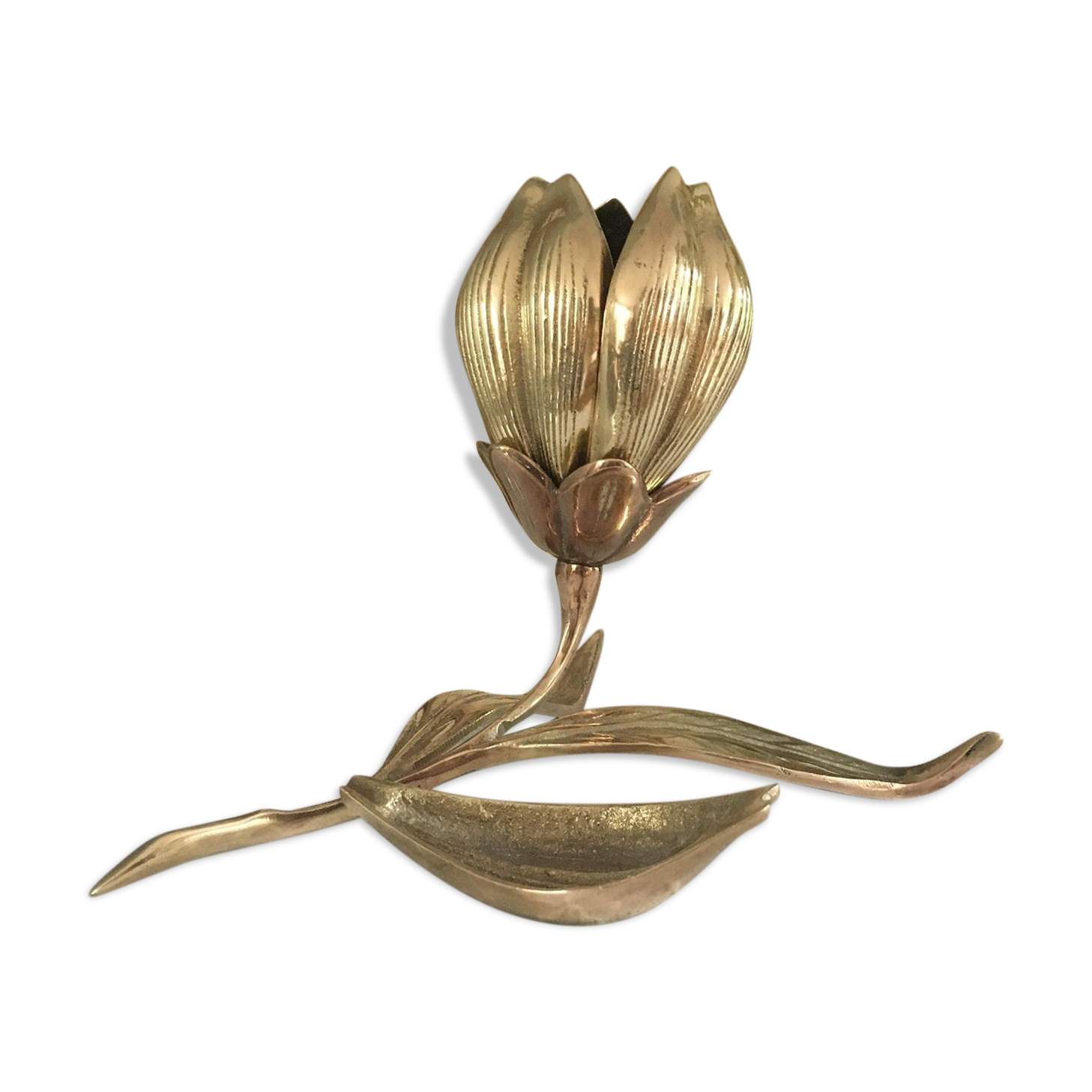 Cendrier fleur en laiton