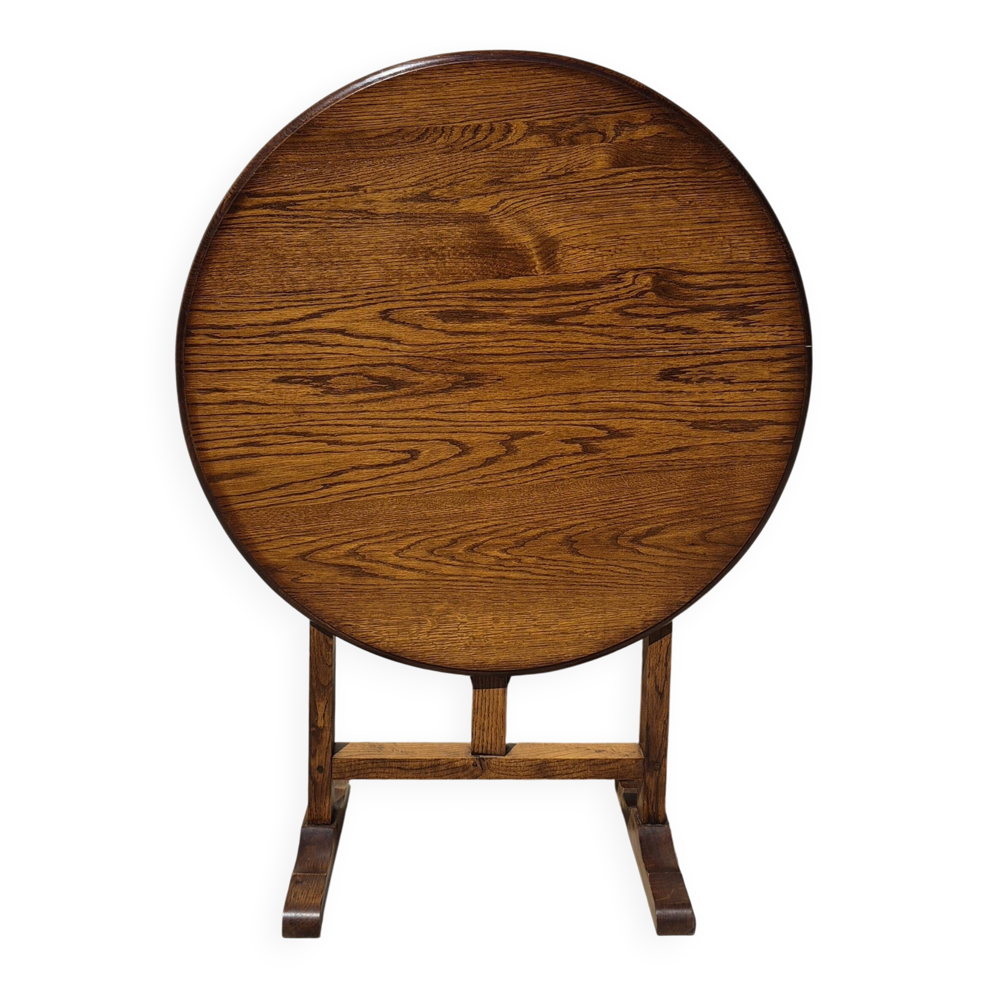 Petite table vigneronne ronde rabatable