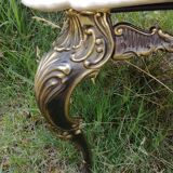 Brass and marble coffee table