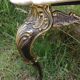 Brass and marble coffee table