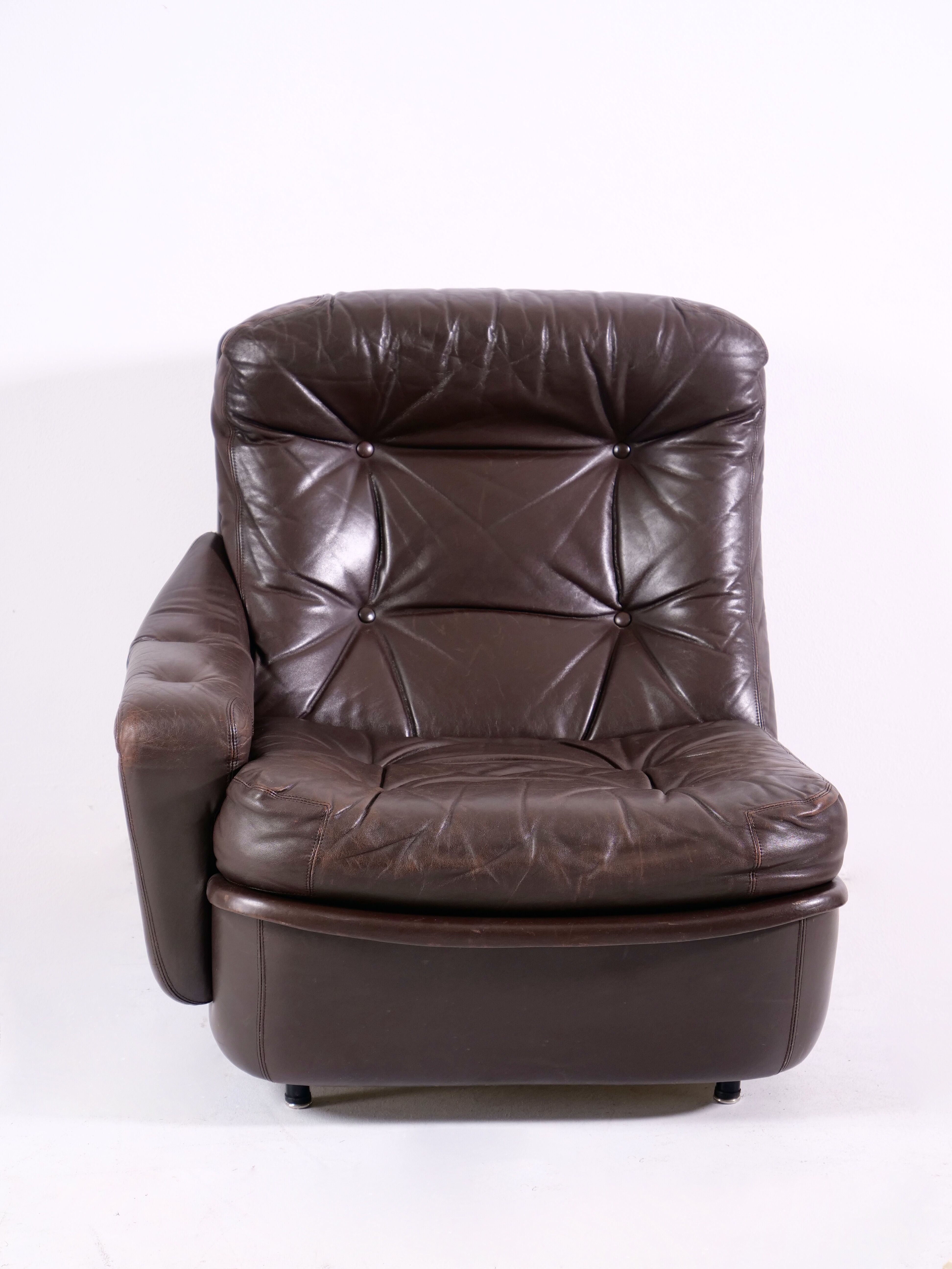 Modular leather sofa by michel cadestin for airborne