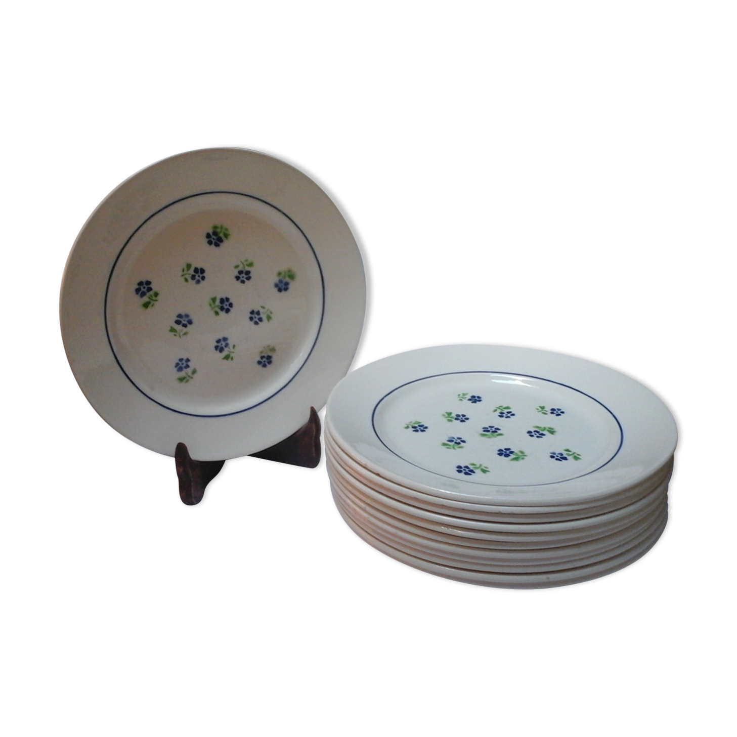 12 assiettes plates claudius / badonviller
