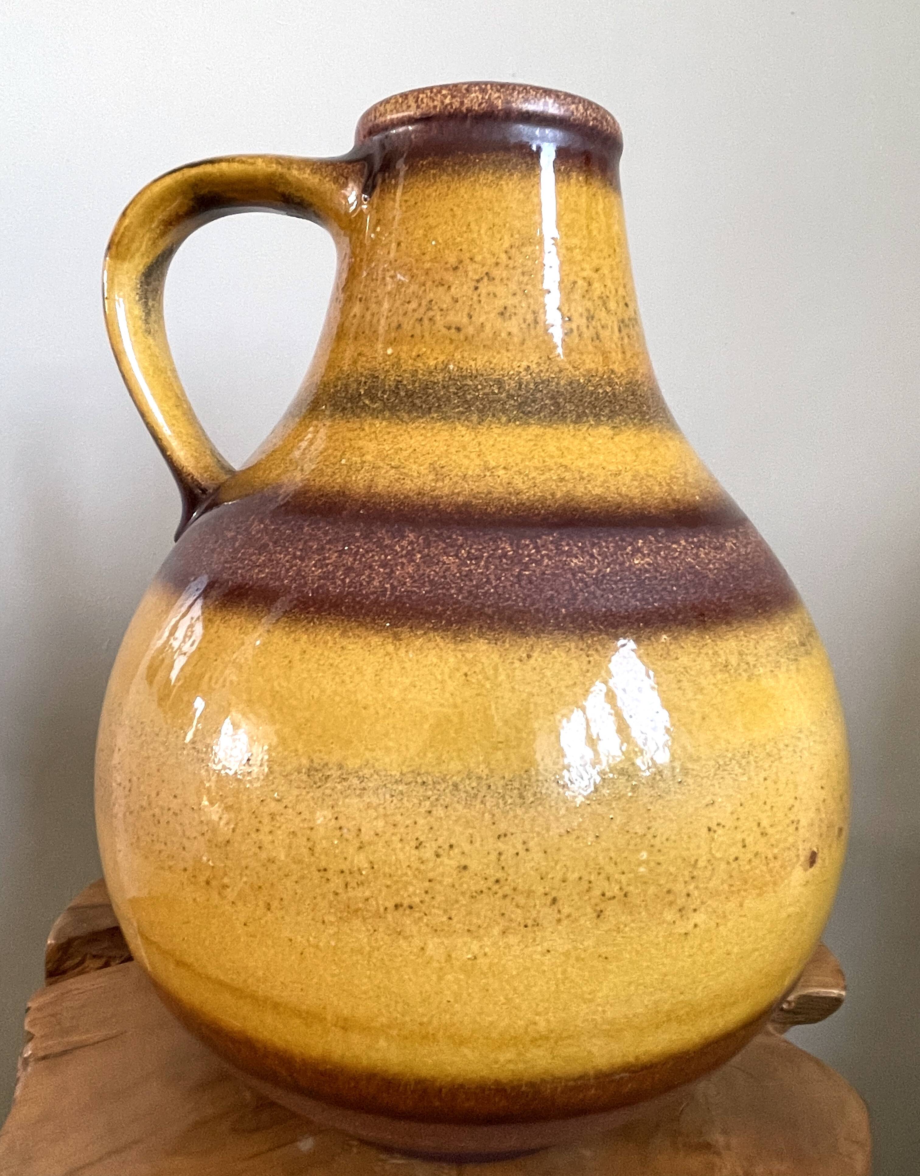 Fritz van Daalen 4736-35 Fat-Lava Vase, Vintage Mid-Century Ceramic Vase from West Germany