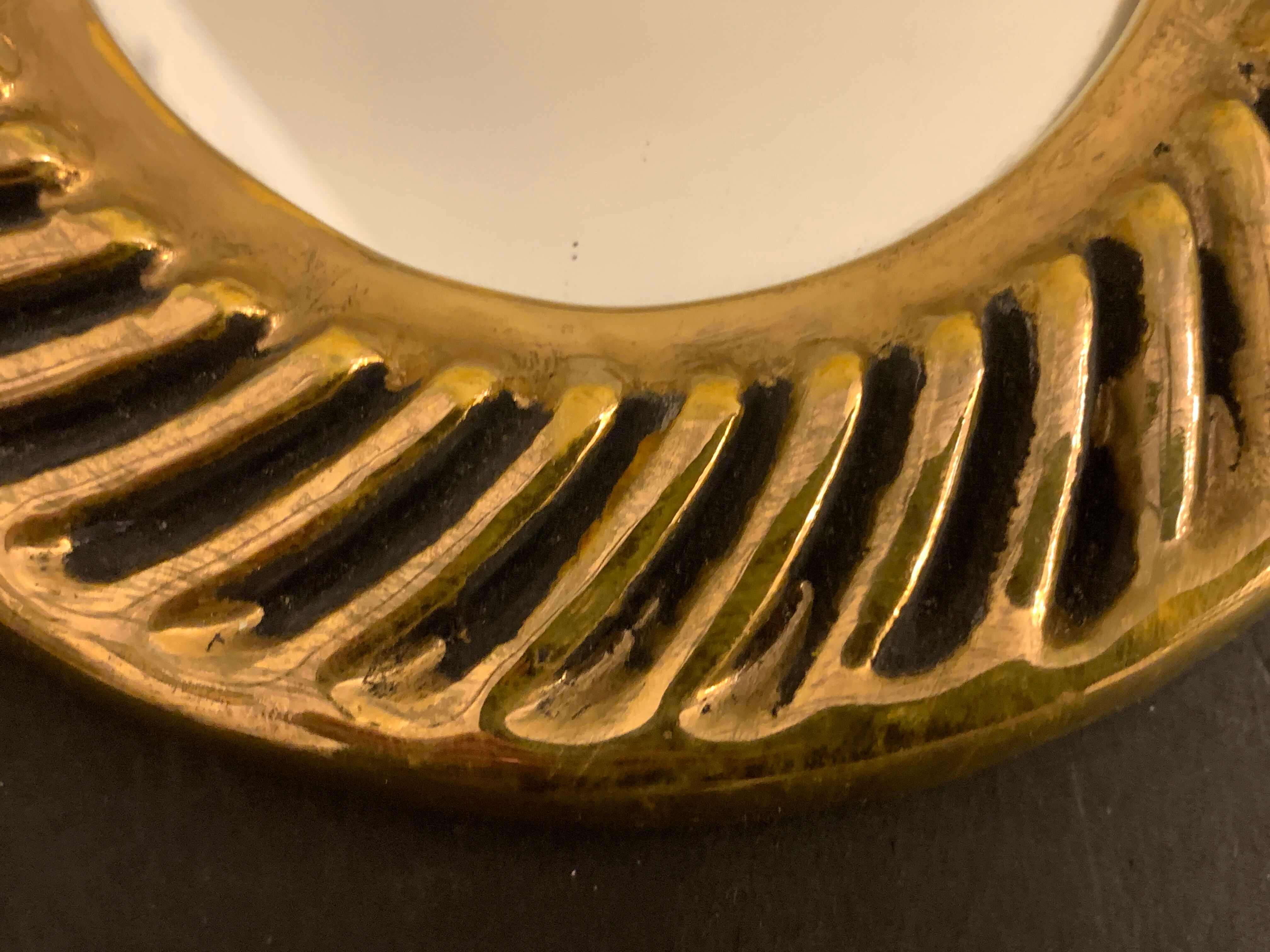 Miroir en céramique années 50/70