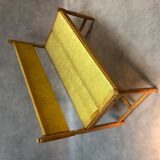 Banc hêtre et paille des années 70