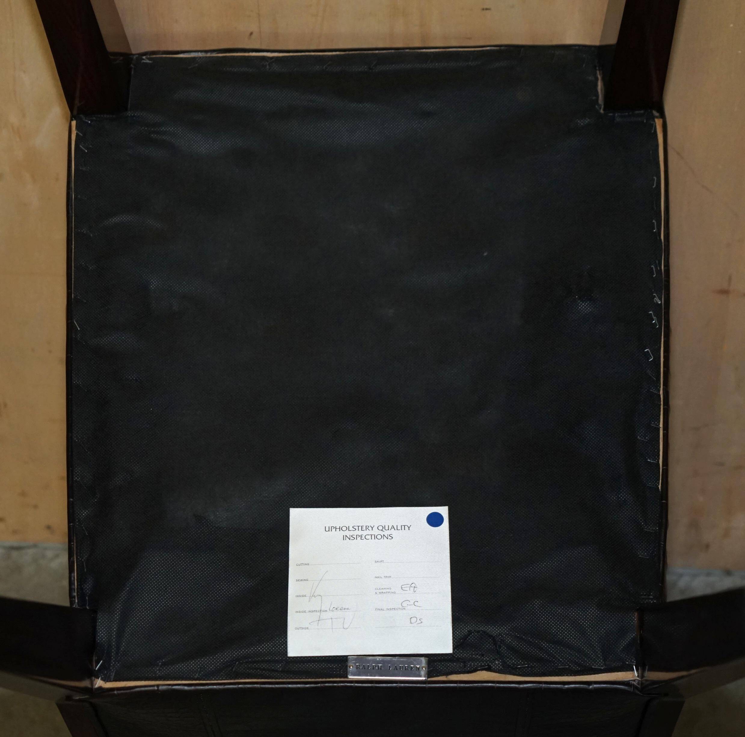 Chaises d'appoint Ralph Lauren Metropolis cuir patiné crocodile