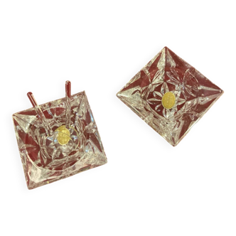 Pair of crystal salt shakers