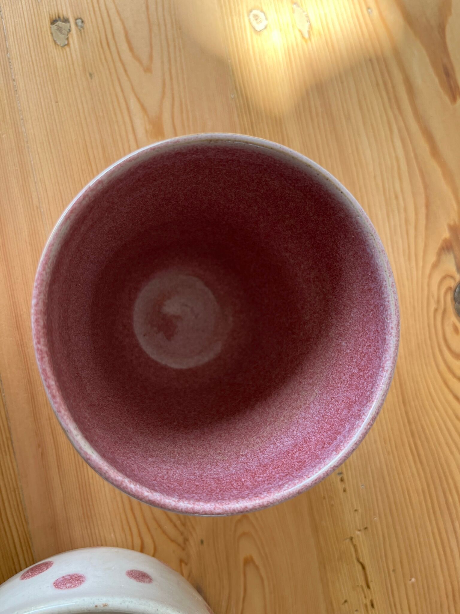 Ceramic bowl, cup and sugar bowl