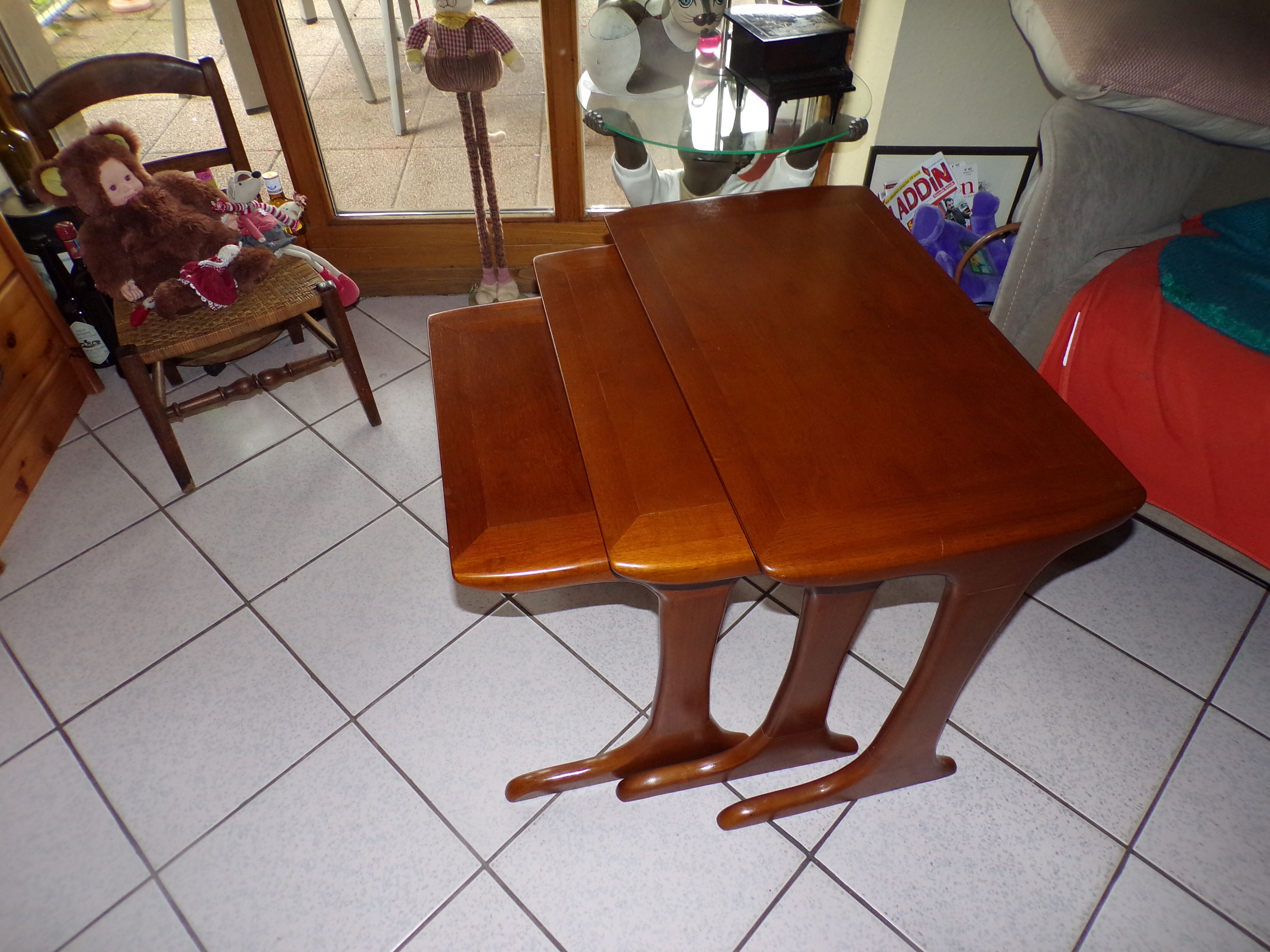 Set of 3 tables grimhold art deco 1930