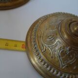 Brass collared candle holders