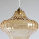 Suspension vintage en verre fumé