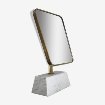 Italian marble and brass table mirror 1950s