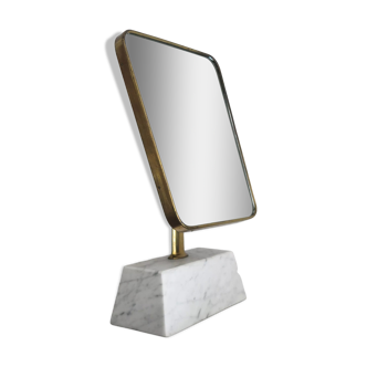 Italian marble and brass table mirror 1950s