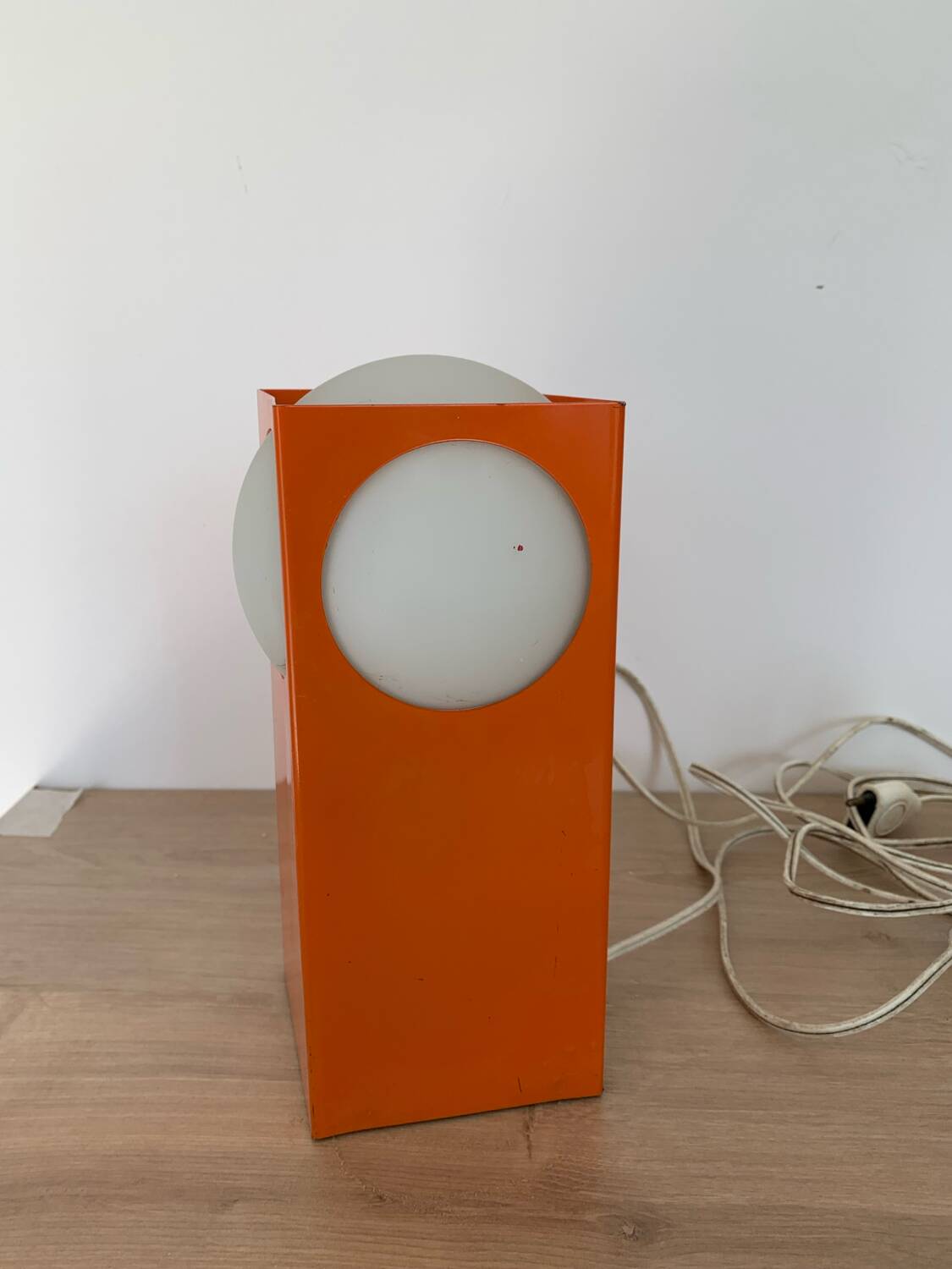 Orange Lamp Vintage Design Circa 1970 Space Age