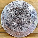 Ancien plat rond semi creux XVIII Forges les eaux Rouen cul noir