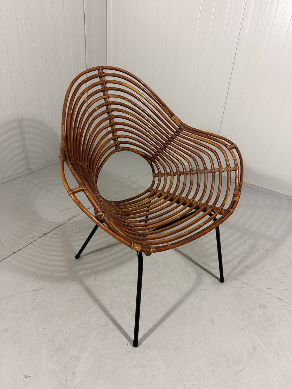 Rattan easy chairs by Rohé Noordwolde, Netherlands 1950-60’s