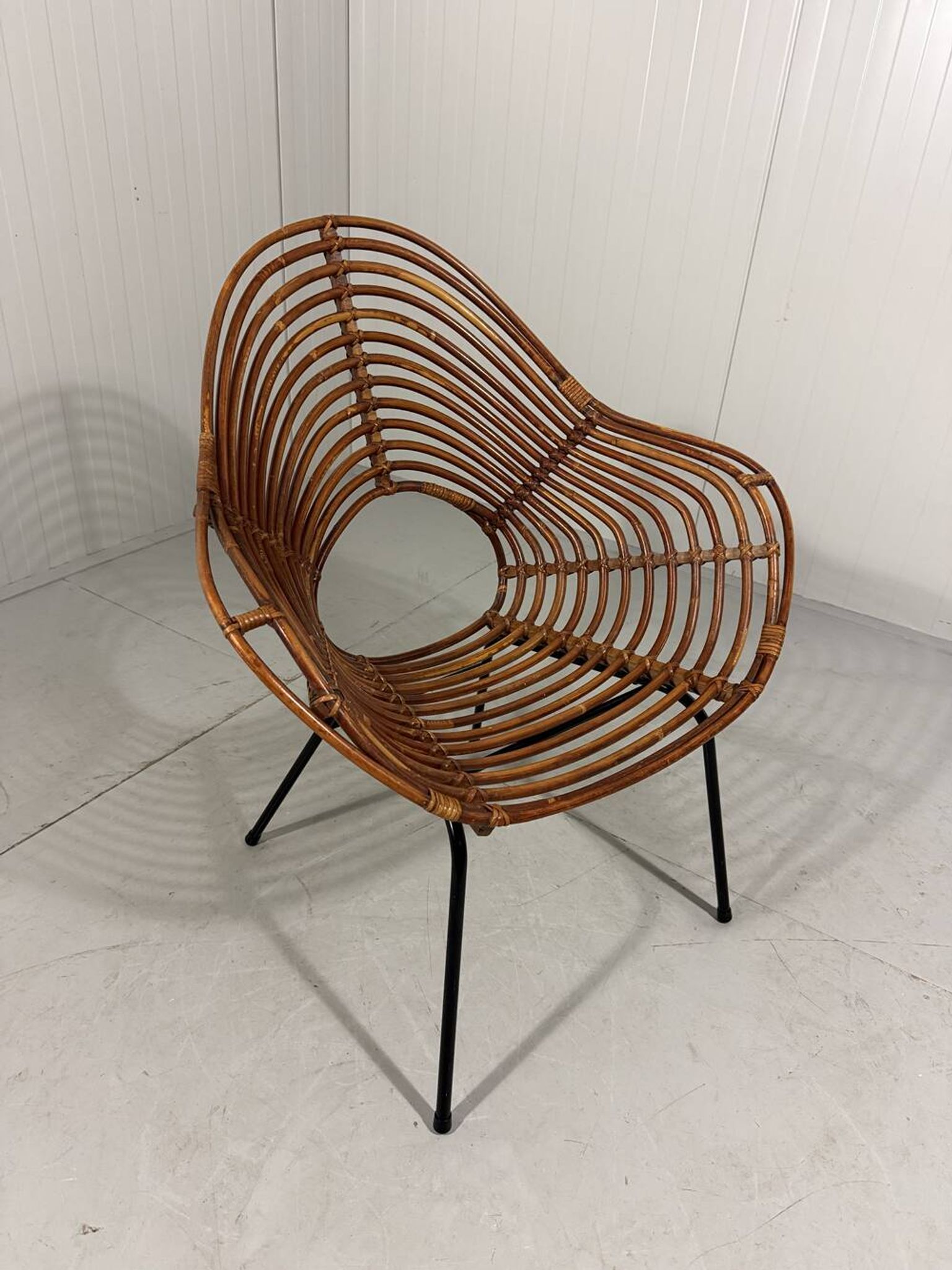 Rattan easy chairs by Rohé Noordwolde, Netherlands 1950-60’s