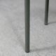 Side table tubular steel base, round top strapping wood, France, circa 1950