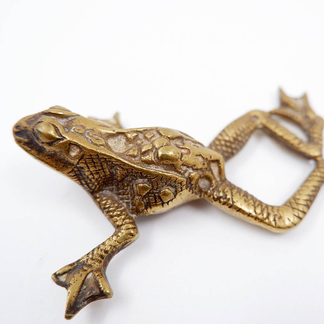 Vintage brass frog
