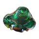 Murano-style colored glass ashtray, circa 1960s. Dimensions: H-6cm- W-14cm-