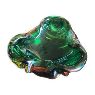 Colored glass ashtray Murano style around the 1960s dimension: H-6cm- L-14cm-