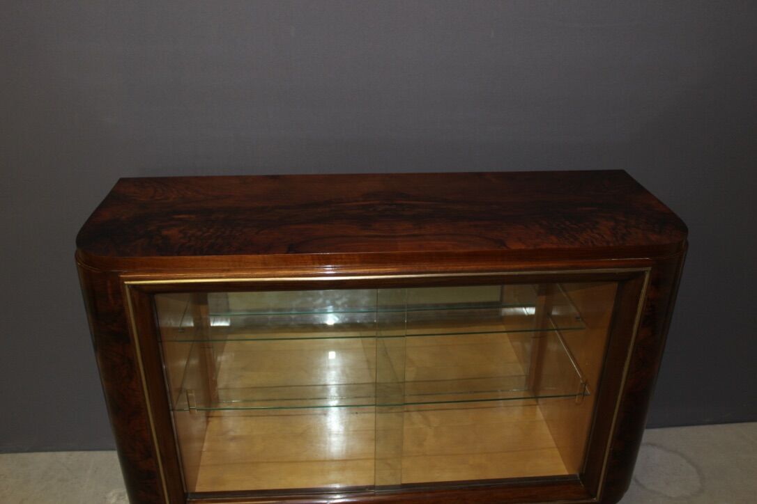 Art Deco period walnut silver cabinet