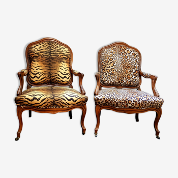 Pair of armchairs Louis-Philippe