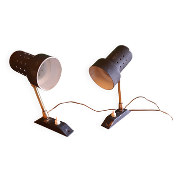 2 metal wall lights from the 60s.