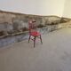 Tapiovaara style red bistro chair