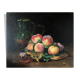 HST (XIX°) "Still Life with Peaches and Pitcher"
